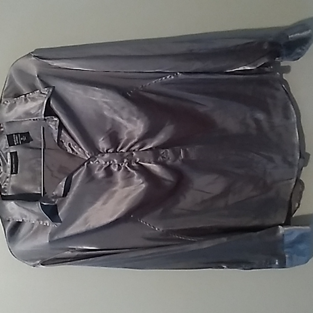 NY&Co gunmetal/silver blouse XL